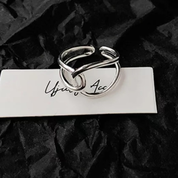 COPY NEW 925 Sterling Silver Open Adjustable Ring - Picture 5 of 10